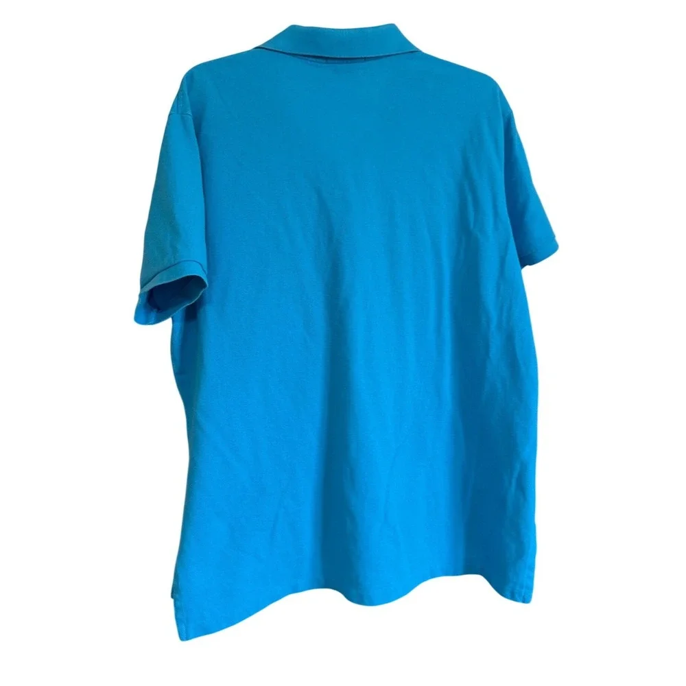 Polo Ralph Lauren Men XXL Custom Fit Bright Blue Short Sleeve Cotton Polo Shirt